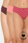 Rosaline Cotton Comfort Medium Rise Full Coverage Hipster Panty (Pack of 3) - Multicolor — thumbnail 1